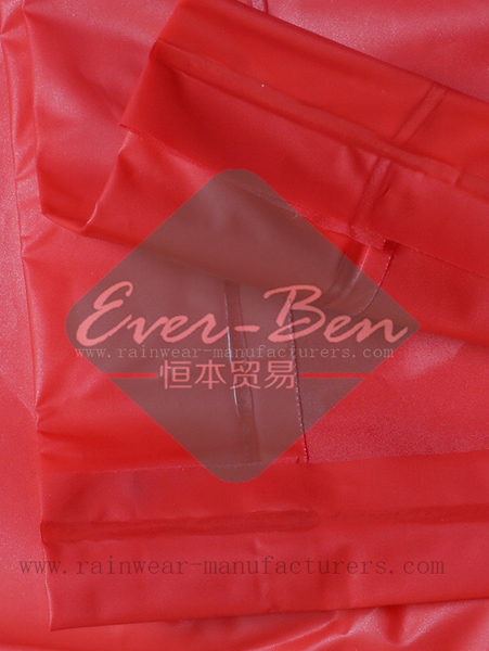 NFTB EVA oversized red rain poncho welding edge